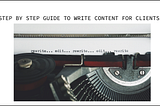 8 steps to write a content