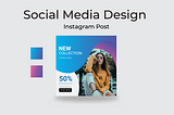 how to design a social media post (Instagram post).