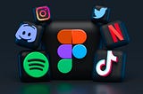 An image of 7 social media app icons.