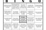 One Month Working From Home Bingo
