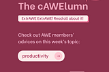 The cAWElumn: Productivity