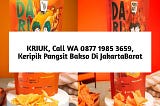 KRIUK, Call WA 0877 1985 3659, Keripik Pangsit Bakso Di JakartaBarat