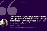 Student Story: Komal Shah, Master’s in Didactique des langues, Sorbonne Nouvelle, Paris 3