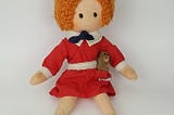 Little Orphan Annie rag doll, late 1970s, Knickerbocker Toy Company