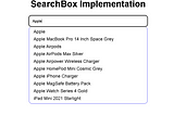 SearchBox Implementation in React