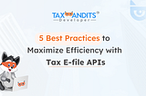 5 Best Practices to Maximize Efficiency with Tax E-file APIs