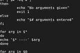 shell script demonstarting difference between $* and $@ command line parameters