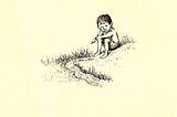 Maurice Sendak’s classic illustration: “Everyone should be quiet near a little stream and listen” from the children’s book Open House for Butterflies by Ruth Krauss.
