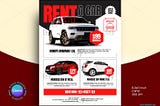 Rent A Car Flyer Canva Layout Design