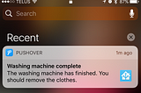 Notify when the washing machine is done