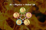 Showing Nobel metals in a Hopfield network with a fire background representing its relationship to thermodynamics.