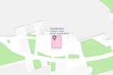 Googleplex, Google's global headquarter, located on a map using a Plus Code. Map data ©2020 Google