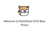 Setup Guide for Chill Bear Club Metamask Proxy