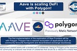 Aave is scaling DeFi with Polygon!