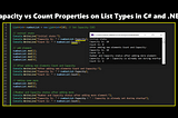 What is The Difference Between Capacity and Count Properties on List Types in C# and .NET?
