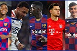 Who should start on the left wing for Barcelona?