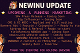 NEWINU: Weekly Update & Marketing