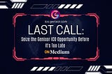 Last Call: Seize the Genixor ICO Opportunity Before It’s Too Late