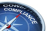 A navigational compass points toward the word “compliance.”