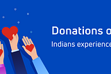 Indians experience the joy of giving