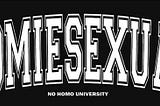 Homiesexual No Homo University A Trendy Twist On Comfort And Identity