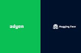 Header image with logos of Adyen and Hugging Face side by side