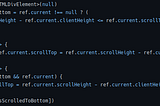 Some of my code for sticking a div to the bottom when it’s scrolled down