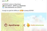 We are proud to announce our partnership with Apeswap!