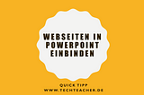 Webseiten in PowerPoint einbinden