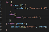 Error Handling in JavaScript