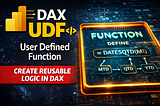 Power BI DAX UDF — User Defined Function