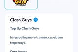 Top Up Clash Guys Murah via Pulsa