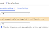 Re-enable an Azure Function App if it has been disabled/stopped due to exceeding the quota limit