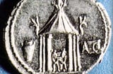 Temple of Vesta on Roman coin