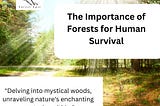 The importance of forests for human survival