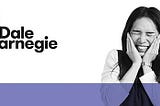 Dale Carnegie banner photo includes a girl pulling a face!