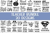 Teacher Svg Bundle, School Svg, Teacher Quotes Svg, Hand Lettered Svg, Teacher Svg, Teacher Shirt Svg, Back to School Svg, Png, Cut Files