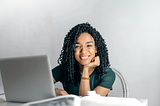 A young lady smiling