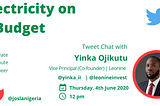 Tweetchat: Electricity on a Budget