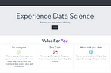 Why I created experiencedatascience.com