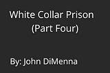 White Collar Support Group™ Blog: White Collar Prison (Part Four), by John Dimenna