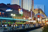 Atlantic City, NJ boardwalk at dusk.