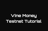 How To Mint vUSD On The Vine Money Testnet