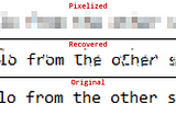 Recovers passwords from pixelized screenshots