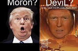 Dissecting Bizarre Hunch of Stable Genius Leads to Conclusion: Moron or Devil