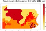 this image shows how population is unevenly distributed across the districts in the 2012 plan.