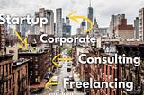 Startup vs. Corporate vs. Consulting vs. Freelancing