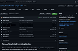 Creating a collection of Tensorflow Lite example Apps in kotlin