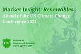 Market Insight: Alternative Energy, Ahead of COP26