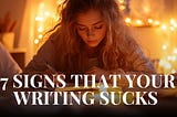 woman in a cozy bedroom writing on laptop